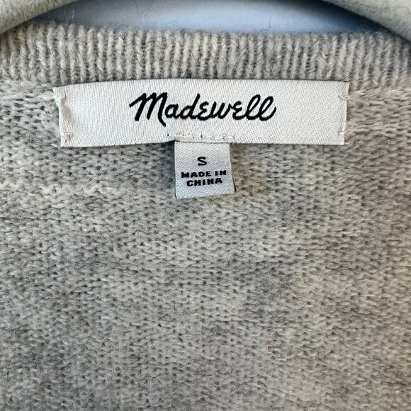 Madewell Kent Long Line Cardigan Coziest Yarn Light Gray Size S - Picture 4 of 10